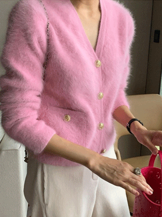 파리앙고라자켓(핑크,블루그레이,베이지,블랙)